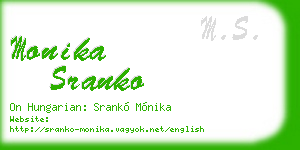 monika sranko business card