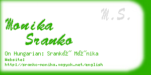 monika sranko business card